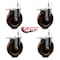 Service Caster 6'' High Temp Phenolic Swivel 7/16'' Stem Caster Set with Total Lock Brake, 4PK SCC-GRTTL20S615-PHSHT-716138-4 - alternate 2